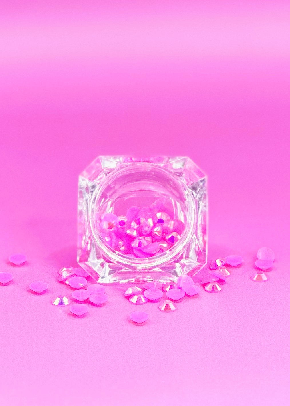 Rhinestones all pink 5mm