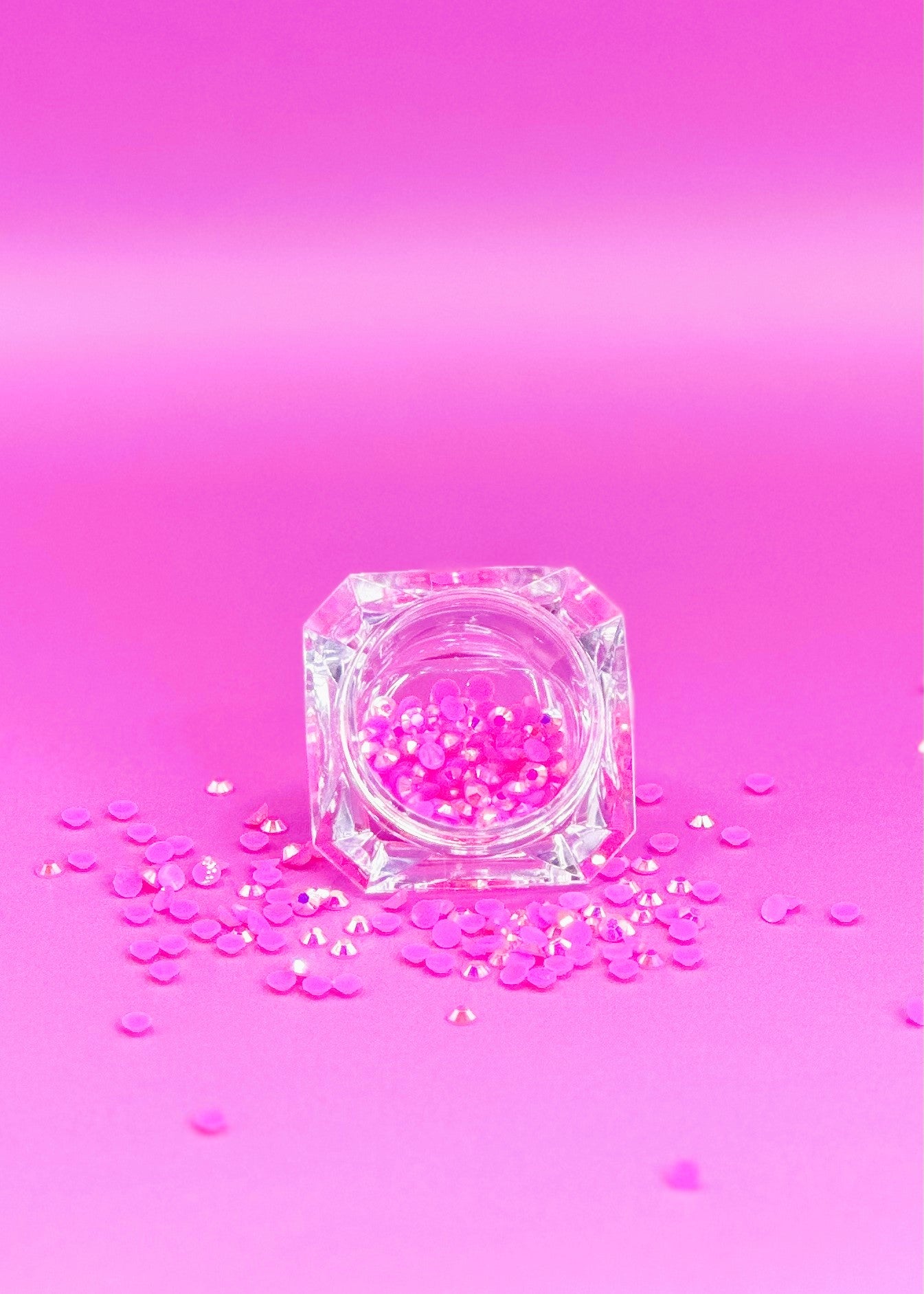 Rhinestones all pink 3mm