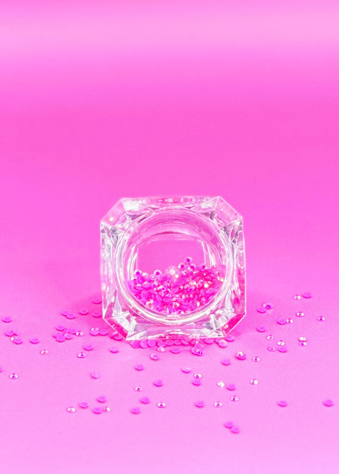 Rhinestones all pink 2mm